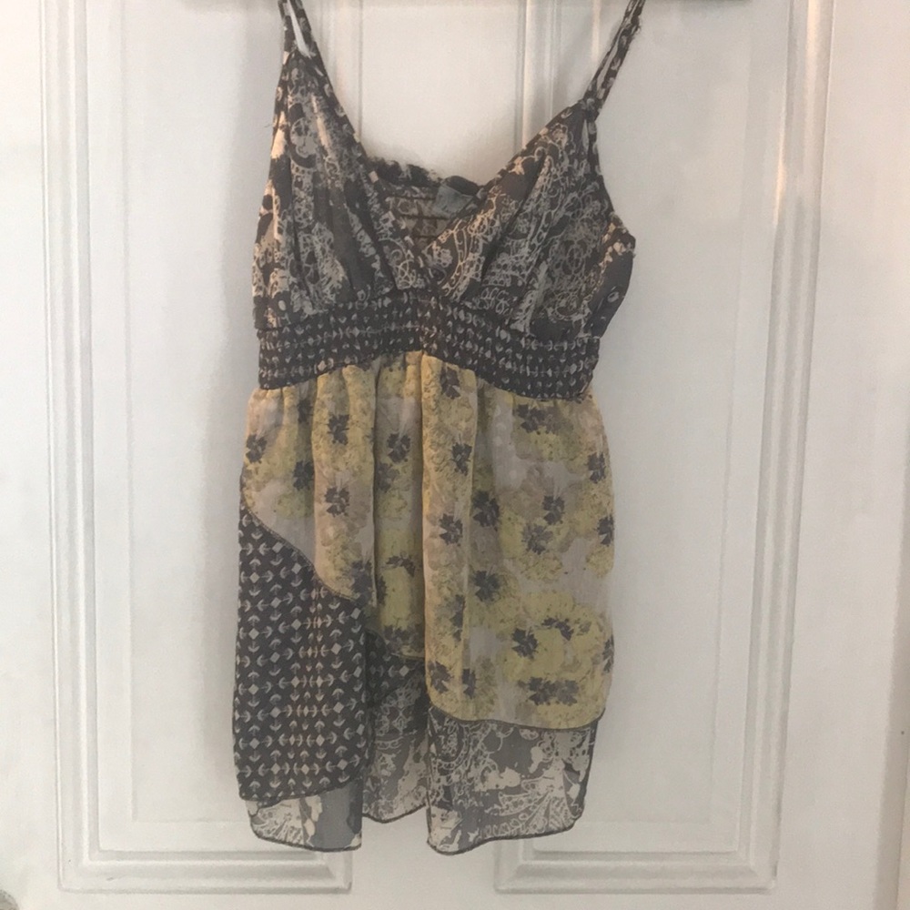 BUCKLE BRAND DAYTRIP Mixed patterned tank top sz L